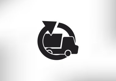 Yuvarlak ok ile basit kamyon