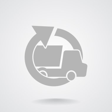 Yuvarlak ok ile basit kamyon