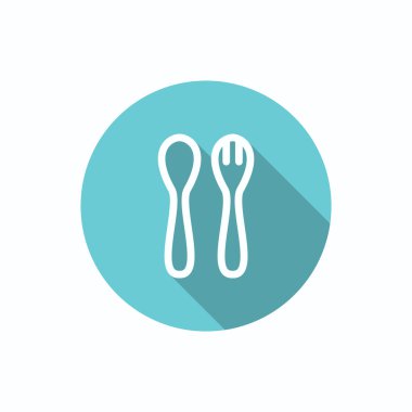 Basit çatal kaşık ve çatal