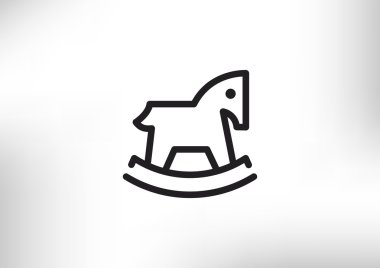 Çocuk oyuncak at web simgesi