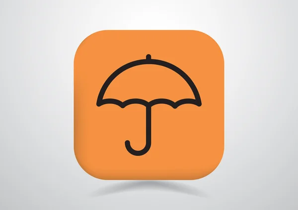 Simple outline umbrella web icon — Stock Vector