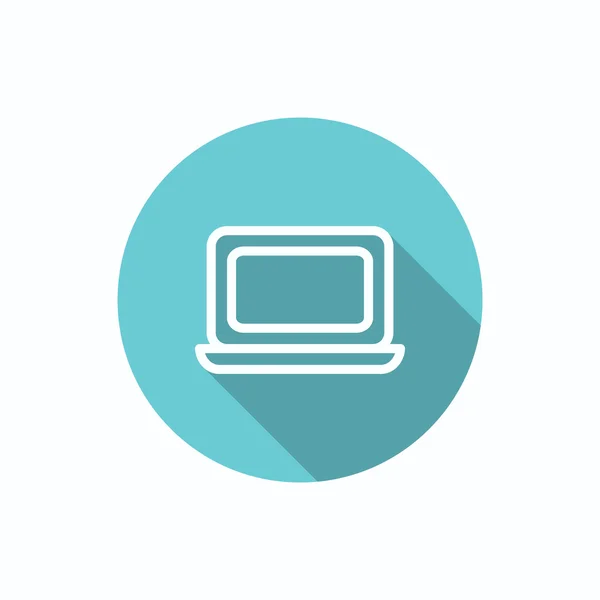 Eenvoudige laptop web pictogram — Stockvector