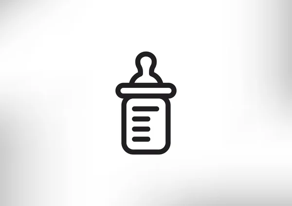Enkel baby bottle ikonen — Stock vektor