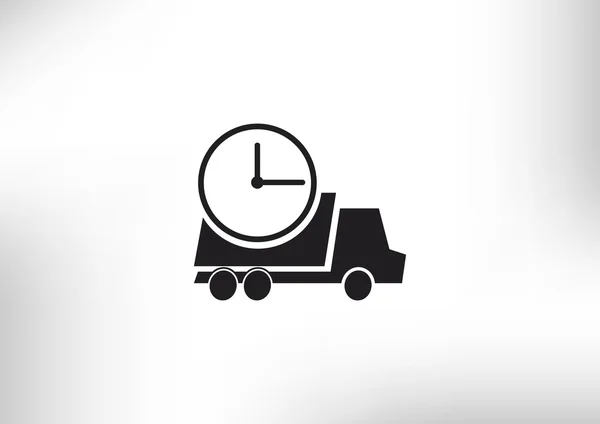 Простой грузовик с часами — стоковый вектор