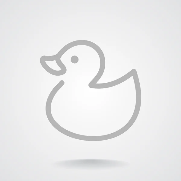 Toy duckling bosquejo icono web — Archivo Imágenes Vectoriales