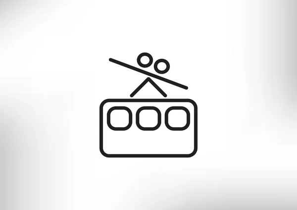 Funicular railway web icon — Stock Vector