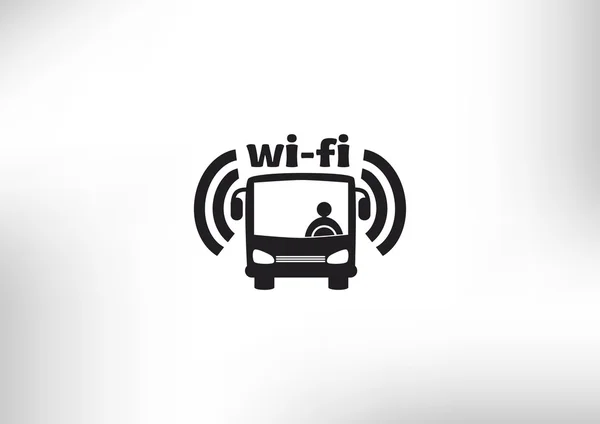 Wi-Fi en el cartel del autobús — Archivo Imágenes Vectoriales