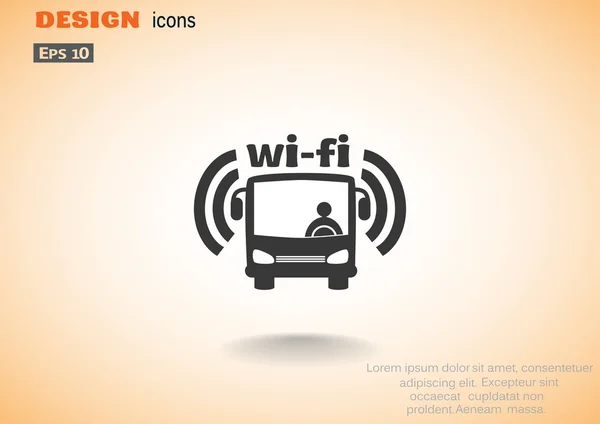 Wi-Fi en el cartel del autobús — Archivo Imágenes Vectoriales