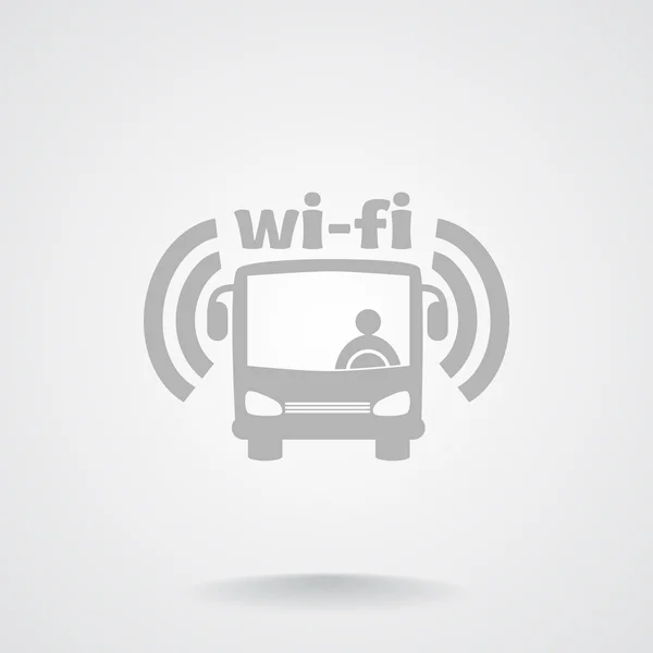 Wi-fi im Busschild — Stockvektor