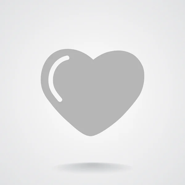 Corazón simple con icono web de reflexión — Archivo Imágenes Vectoriales