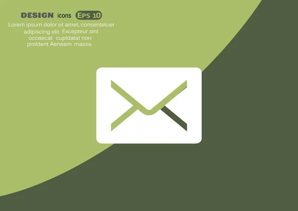 Eenvoudige envelop web pictogram — Stockvector