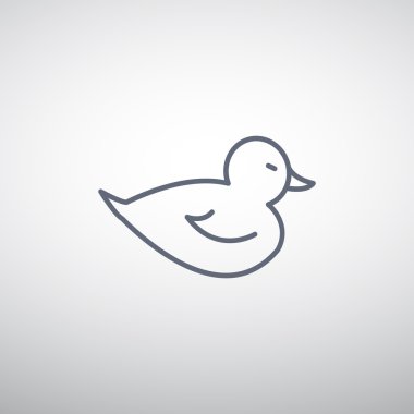 Oyuncak ördek yavrusu anahat web simgesi