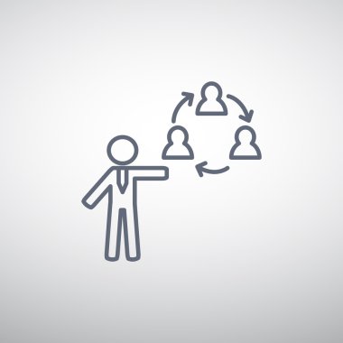 İletişim simgesi olan insan