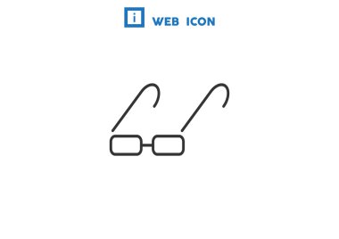 Basit dikdörtgen gözlük simgesi