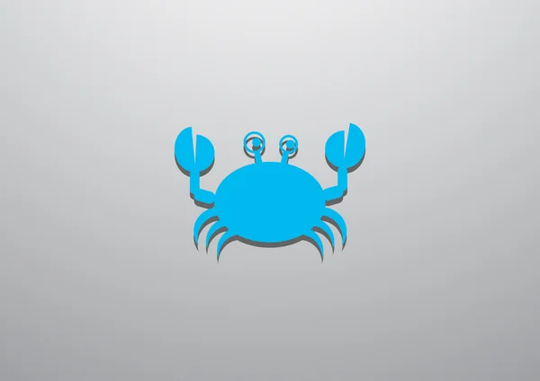 Doodle crab web icon — Stock Vector