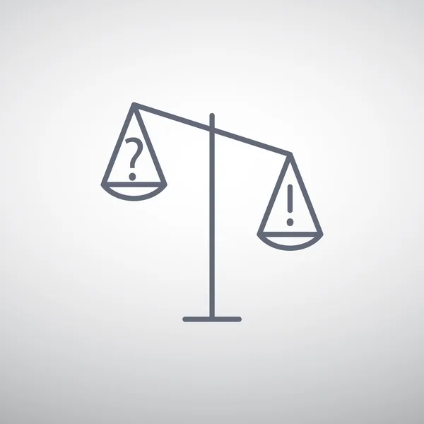 Escalas de justicia icono web simple — Archivo Imágenes Vectoriales