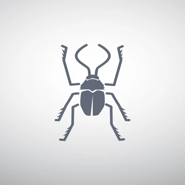 Bugg symbol med disposition beetle — Stock vektor