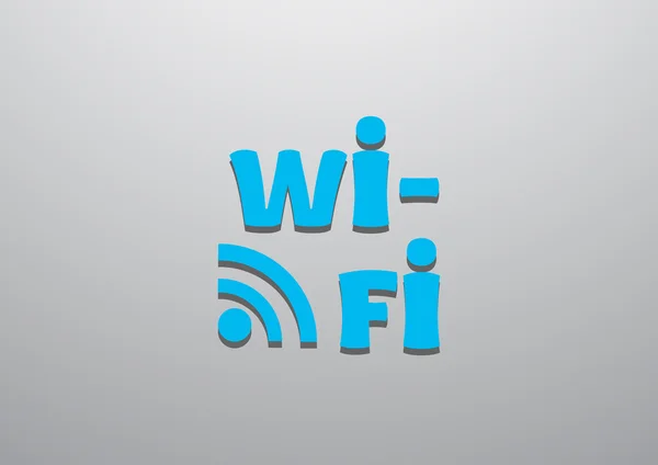 Wi-Fi yazıt dalgalar simgesiyle — Stok Vektör