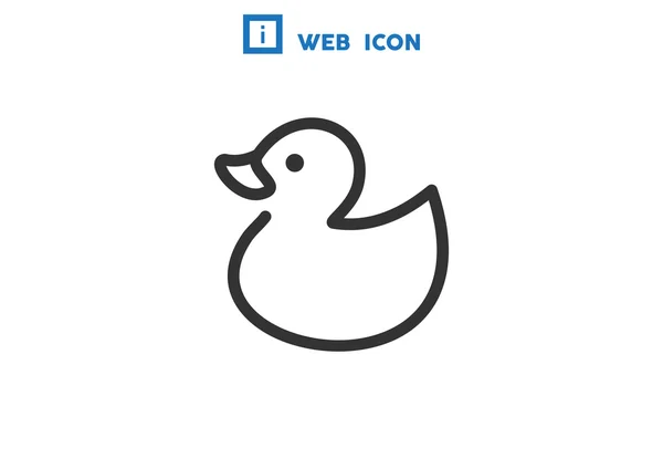 Toy duckling bosquejo icono web — Vector de stock