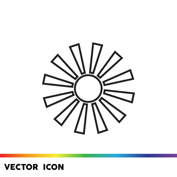 Солнце с лучами простой значок — стоковый вектор