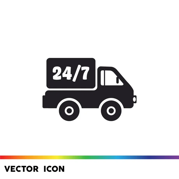 Camion avec symbole non-stop — Image vectorielle