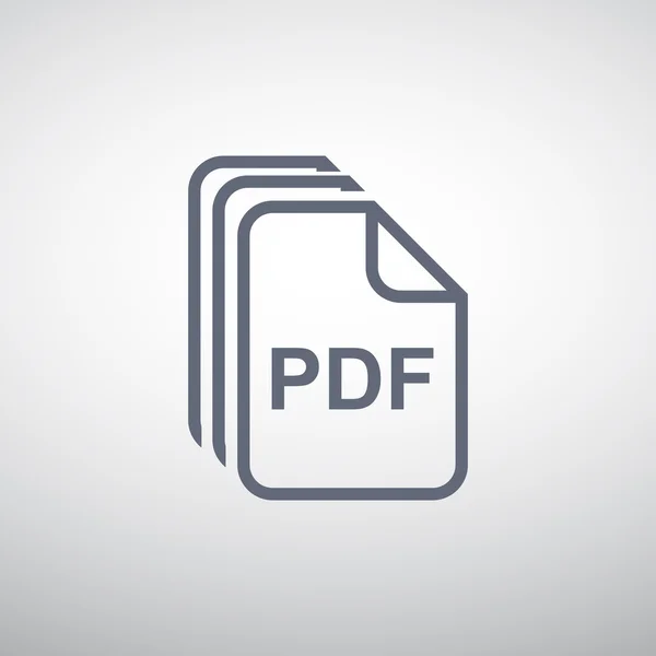 Arquivos PDF ícone web simples — Vetor de Stock