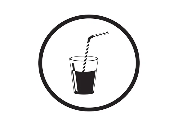 Copa con refrescante icono de bebida — Vector de stock