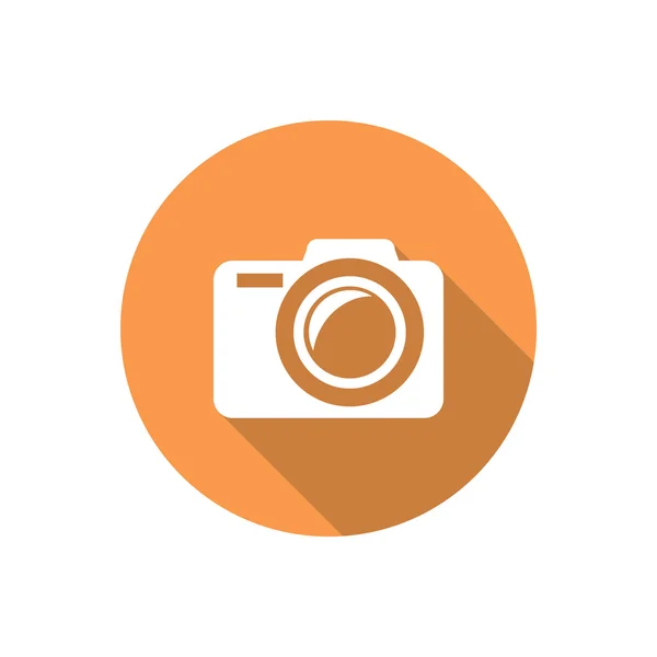 Photo camera simple web icon — Stock Vector