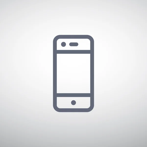 Ikona webu jednoduchý smartphone — Stockový vektor