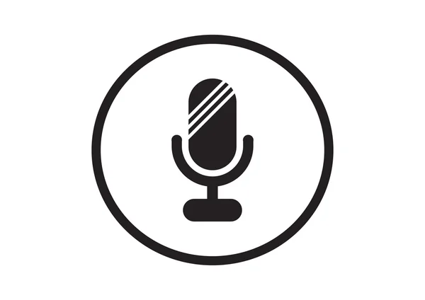 Semplice icona web del microfono — Vettoriale Stock