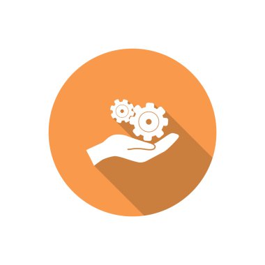 El basit simgesi üzerinde yuvarlak Dişliler