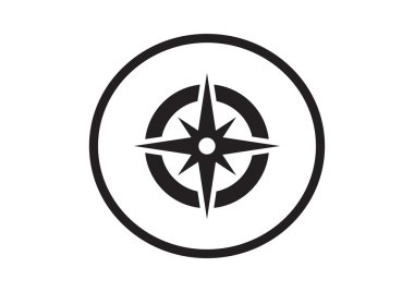 Pusula web simgesi ile Rüzgar gülü