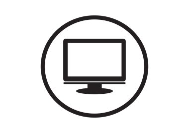 Boş monitör ekran web simgesi