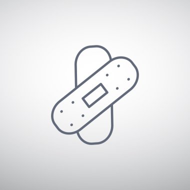 Bandaj sıva basit web simgesi