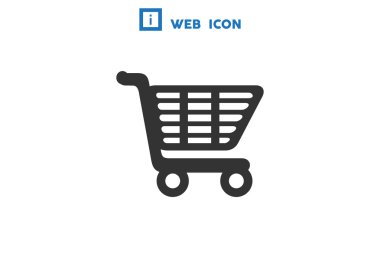 Alışveriş sepeti basit web simgesi
