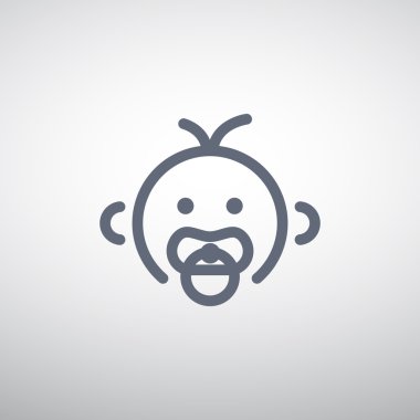 Bebek emziği ile basit simgesi