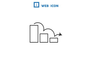 Grafik simgesi üzerinde Eğri ok