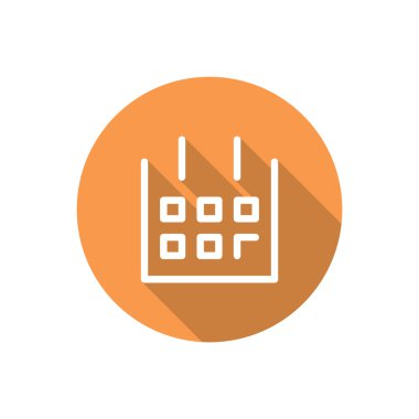 Takvim basit web simgesi yaprak