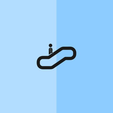 Adam yürüyen merdiven, bilgi işareti