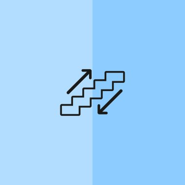 Yürüyen merdivenlerden işaretiyle merdiven ve okları