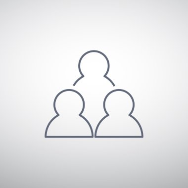 Grup insanlar basit web simgesi