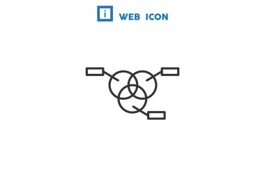 Basit yuvarlak Infographic web simgesi