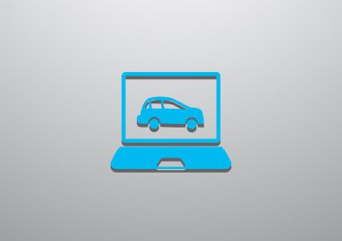 Dizüstü ekran simgesini araba ile