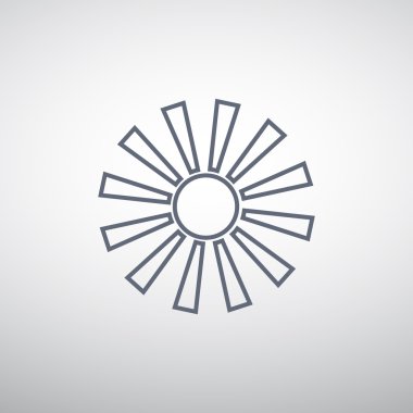 Güneş ışınları basit simgesiyle