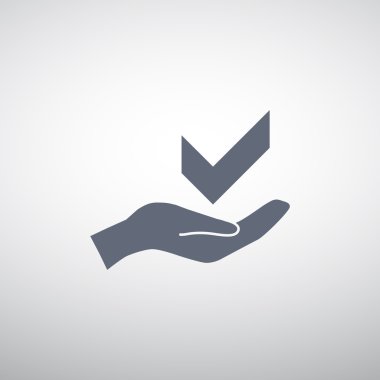 El web simgesi onay sembolü