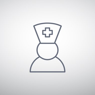 Hemşire siluet web simgesi