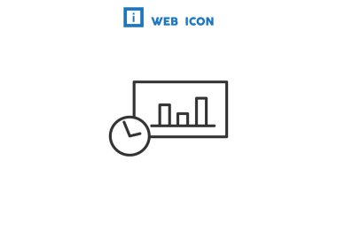 Saat web simgesi ile grafik