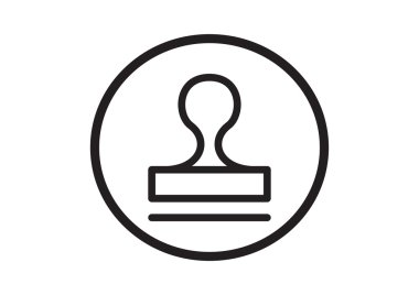 Mühür stamper kavramı simgesi