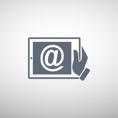 Dijital tablet basit web simgesi