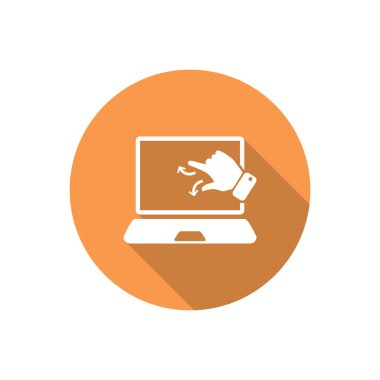 Dokunmatik ekranda dizüstü web simgesi